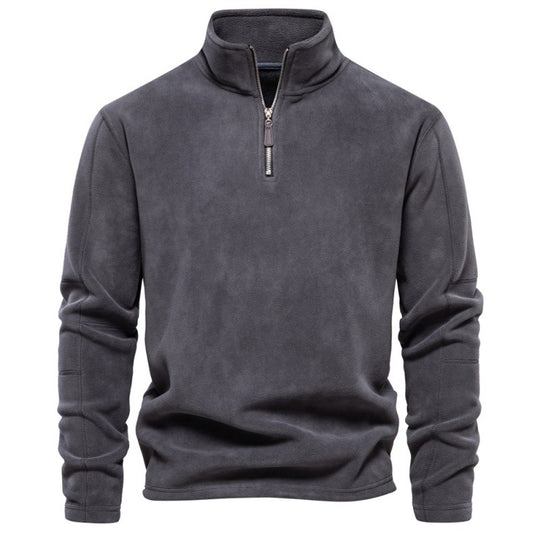 Herren Mikrofleece Pullover mit halbem Reißverschluss R&B