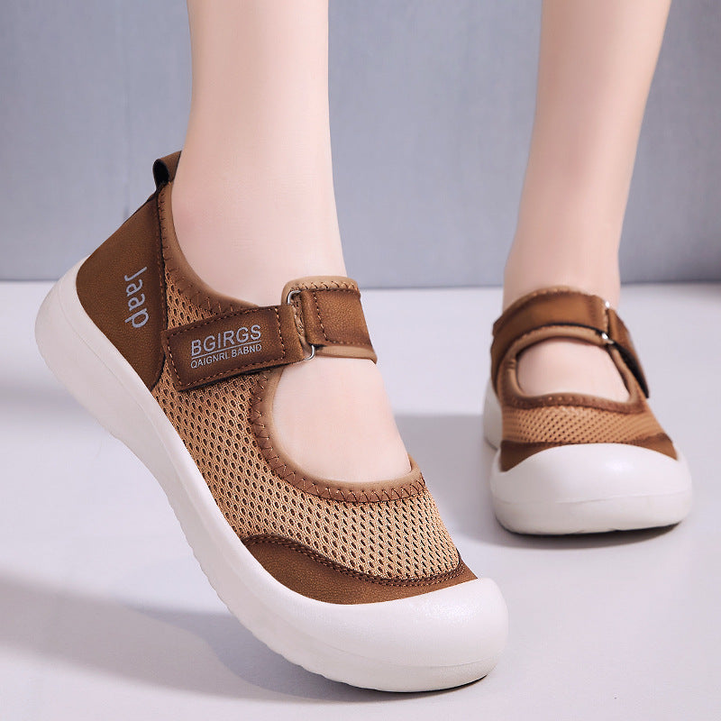 Damen Atmungsaktive und flexible Freizeitschuhe mit verstellbarem Riemen R&B