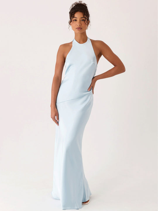 Damen Elegantes Abendkleid mit schickem Halterdesign und fließendem Stoff R&B