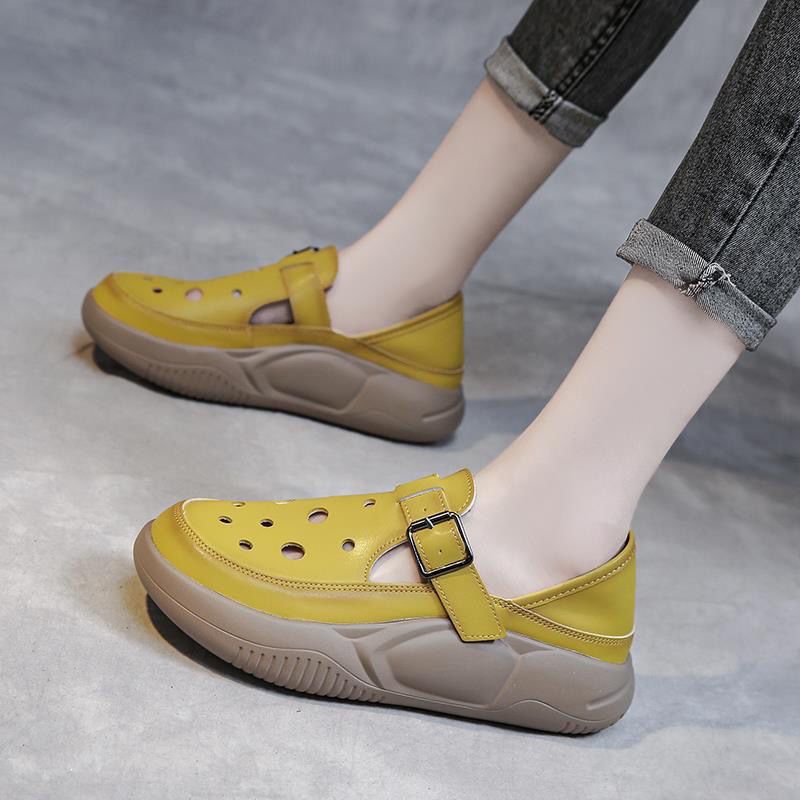 Damen modische Clogs mit praktischer Schnalle R&B