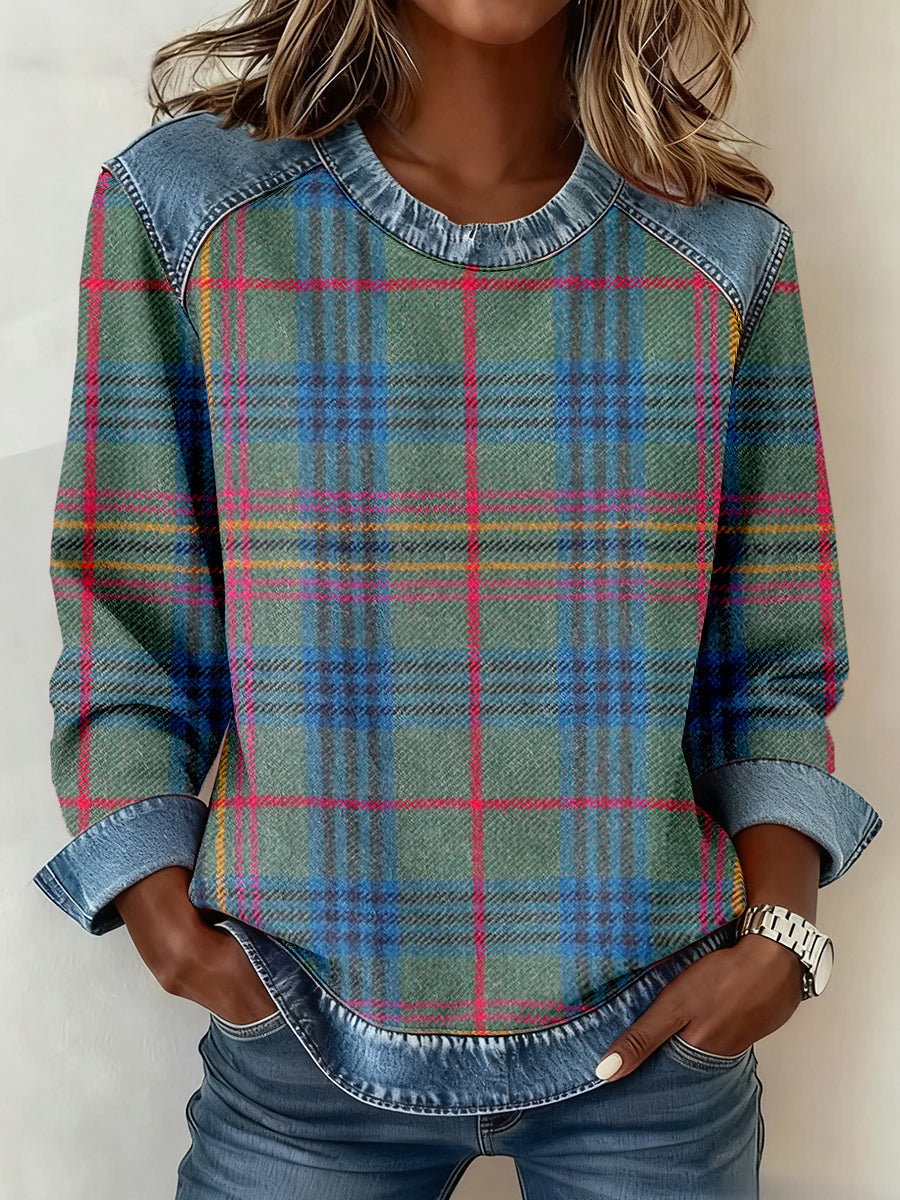 R&B | Sweatshirt mit Kontrast Einsätzen