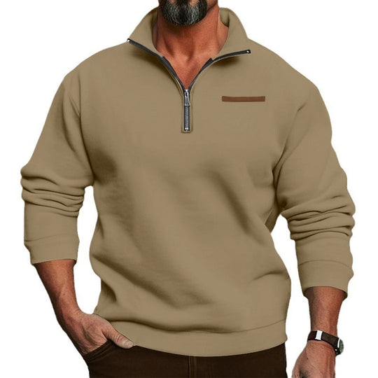 Herren Fleece Sweatshirt mit Reißverschluss R&B