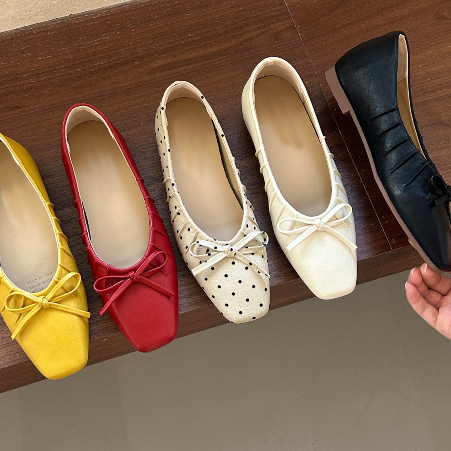 Damen Ballerinas mit zierlichem Schleifendesign und gepolsterter Innensohle R&B