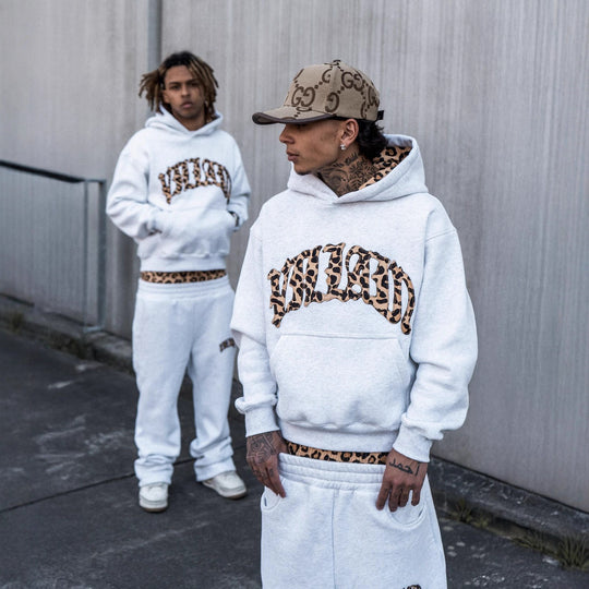 Damen nan gemütliche Jogginghose mit ausgestellter Beinform, elastischem Leo-Bund und seitlichen Eingrifftaschen R&B