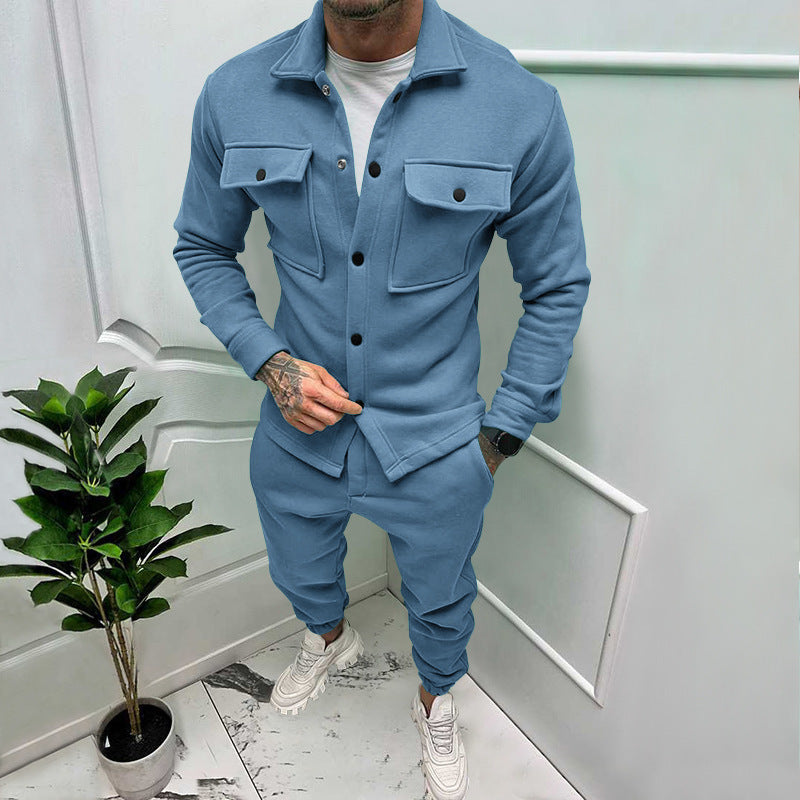 Herren lässige Jacke mit praktischen Taschen und modernem Schnitt R&B