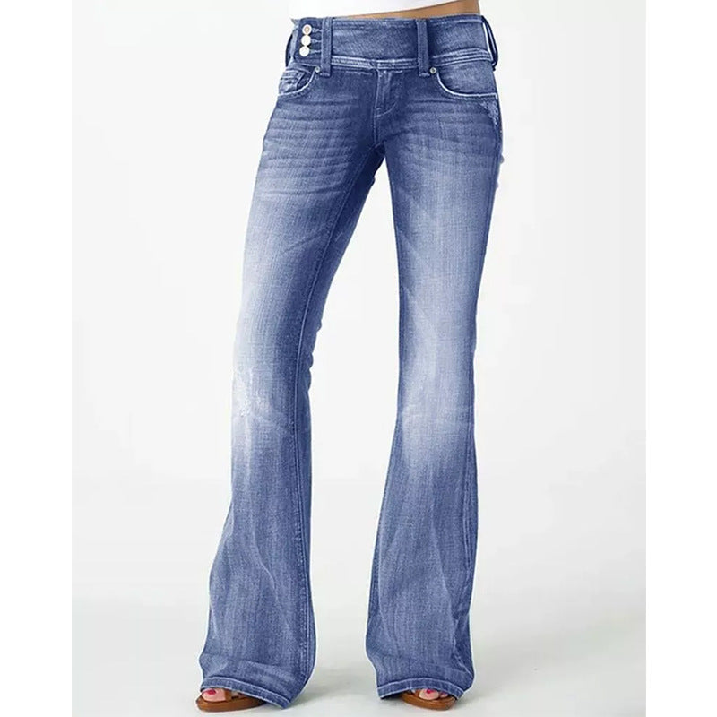 R&B | BeliR&Bte Weinlese Seitenknopf Hohe Taille Skinny Jeans