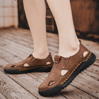 Herren atmungsaktive Leder Sandalen R&B