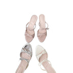Damen stilvolle Mules mit dekorativen Schleifen R&B