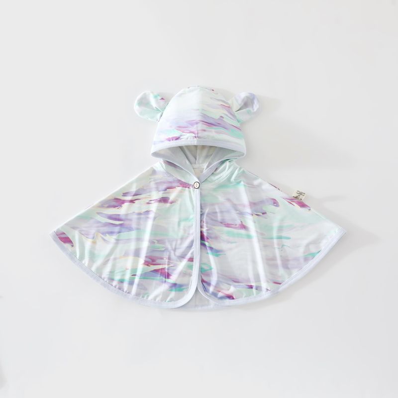 Unisex nan Bio-Baumwolle Kapuzen-Baby-Poncho-Cape mit Ohr-Kapuze und Druckverschluss R&B