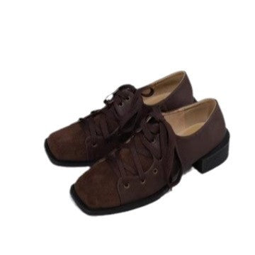 Damen sportliche Schnürschuhe aus Veloursleder mit rutschfester Sohle R&B