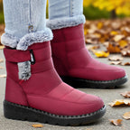 Damen Isolierte Winterstiefel mit weichem Innenfutter und praktischen Schnallen R&B
