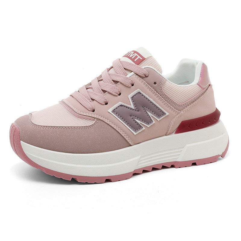 Damen Komfortable und modische Sneaker mit dicker Laufsohle R&B
