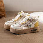 Damen modische High-Top Sneakers mit warmem Innenfutter und robuster Profilsohle R&B