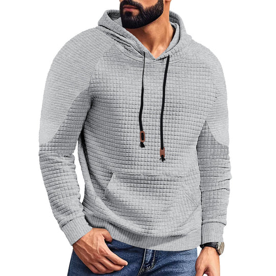 Herren strukturierter Kapuzenpullover mit modernem Design und praktischen Taschen R&B