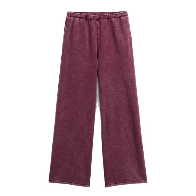 Damen nan zweiteiliges Frottee-Loungewear-Set mit Reißverschluss-Kapuzenjacke und weit geschnittener Jogginghose R&B