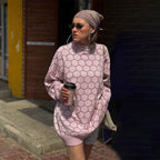 Damen Kreativer Strickpullover mit Wabenmuster R&B
