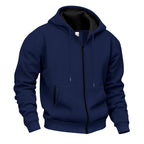 Herren Sweatjacke mit hohem Stehkragen und praktischen Reißverschlusstaschen