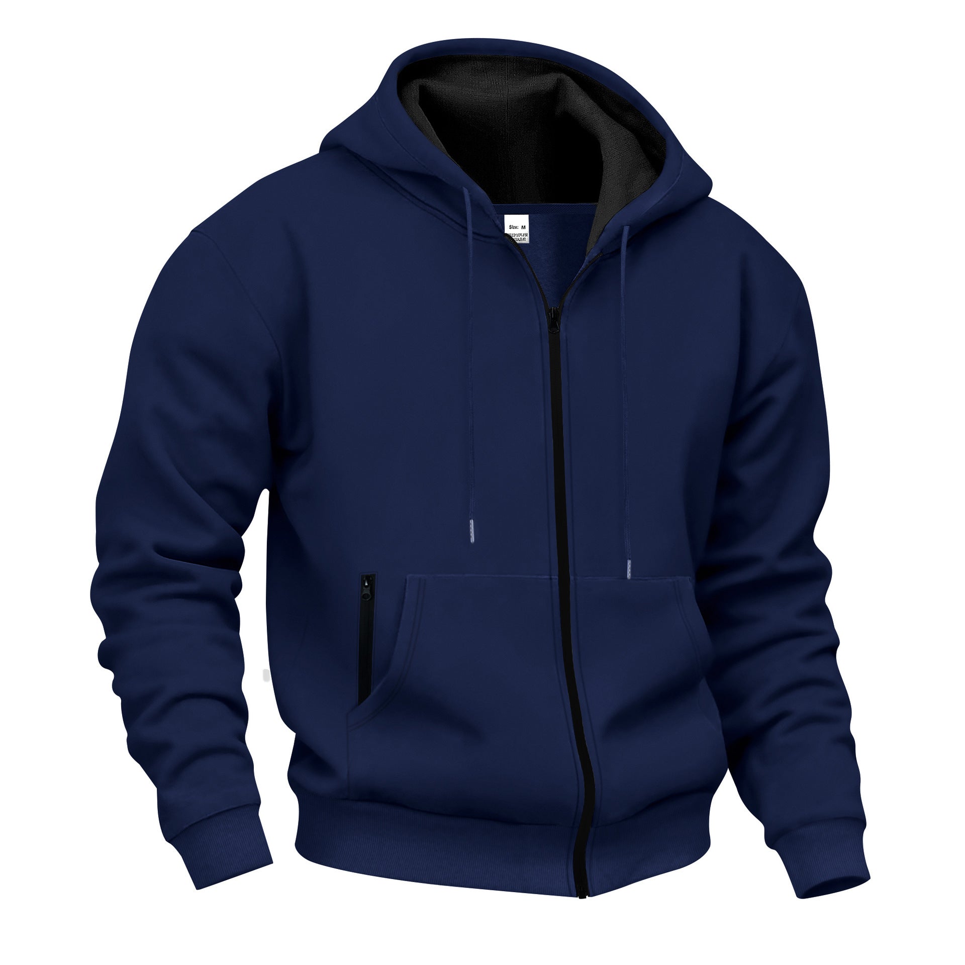 Herren Sweatjacke mit hohem Stehkragen und praktischen Reißverschlusstaschen