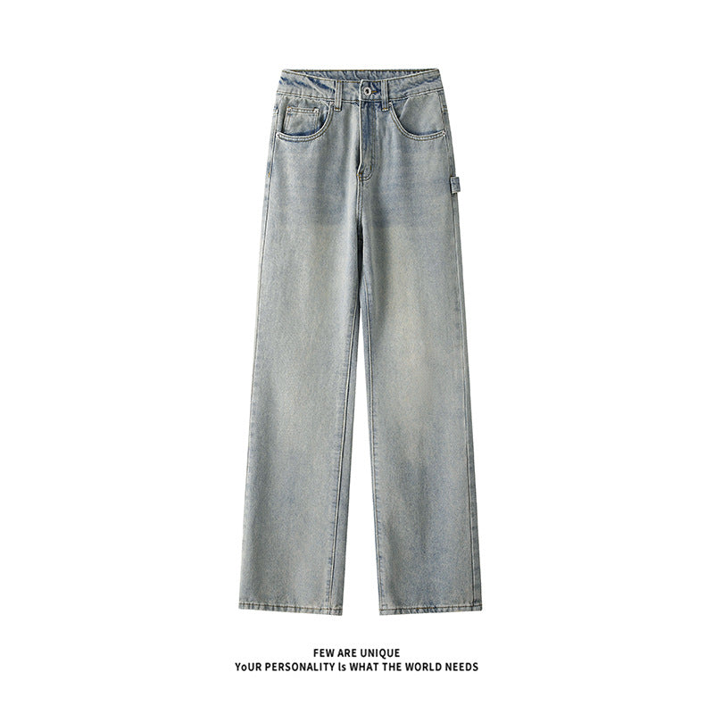 Herren Weitgeschnittene Jeans mit hohem Bund und praktischen Taschen R&B