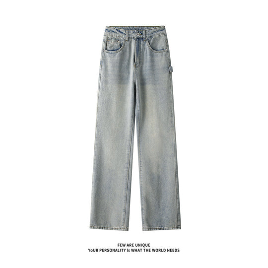 Herren Weitgeschnittene Jeans mit hohem Bund und praktischen Taschen R&B