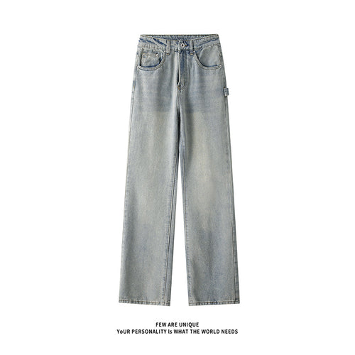 Herren Weitgeschnittene Jeans mit hohem Bund und praktischen Taschen R&B