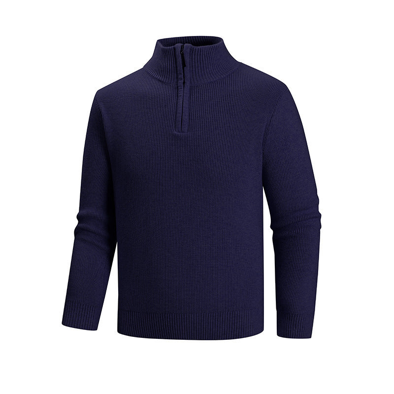 Herren Rollkragenpullover mit modernem Reißverschluss R&B