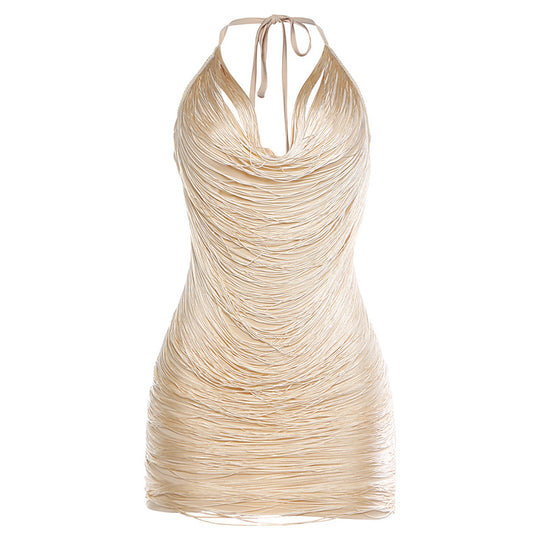Damen elegantes Strandkleid mit raffinierten Drapierungsdetails R&B
