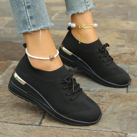 Damen Sportliche Sneaker mit innovativem Strickdesign R&B