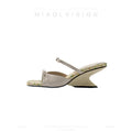 Damen Slingback Sandalen mit floralem Riemen und bequemem Absatz