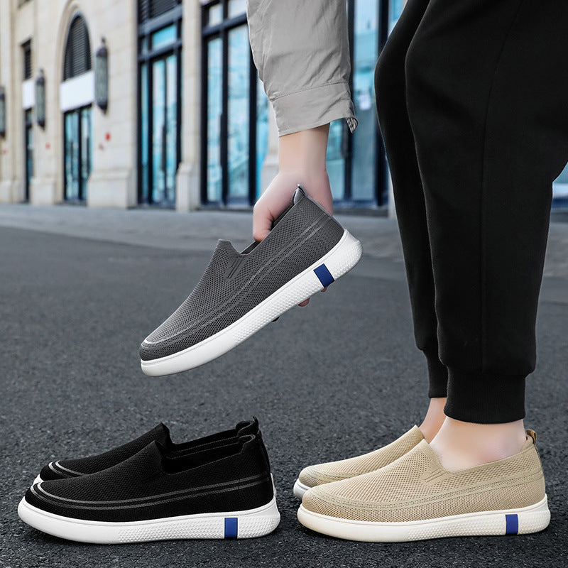 Damen Bequeme Slip-On Freizeitschuhe mit atmungsaktiver Mesh-Oberfläche