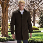 Herren eleganter, taillierter Wollmantel R&B