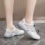 Damen Sportliche Sneakers mit elastischem Schnürsystem und atmungsaktiver Obermaterialstruktur R&B