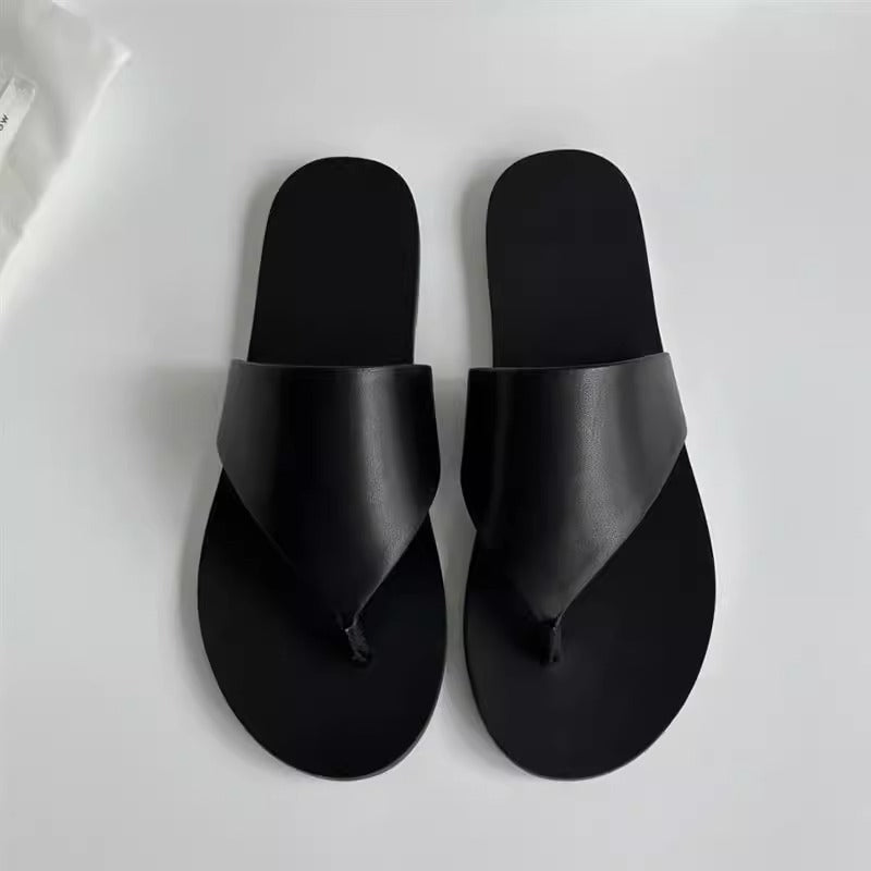 Damen zeitgemäße Zehentrenner-Sandalen mit bequemem Fußbett R&B