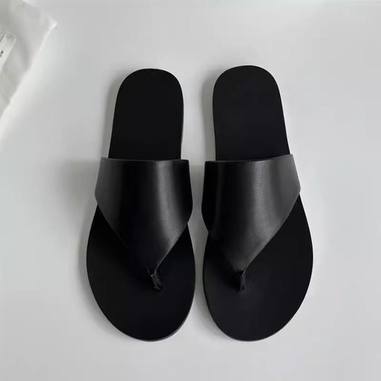 Damen zeitgemäße Zehentrenner-Sandalen mit bequemem Fußbett R&B