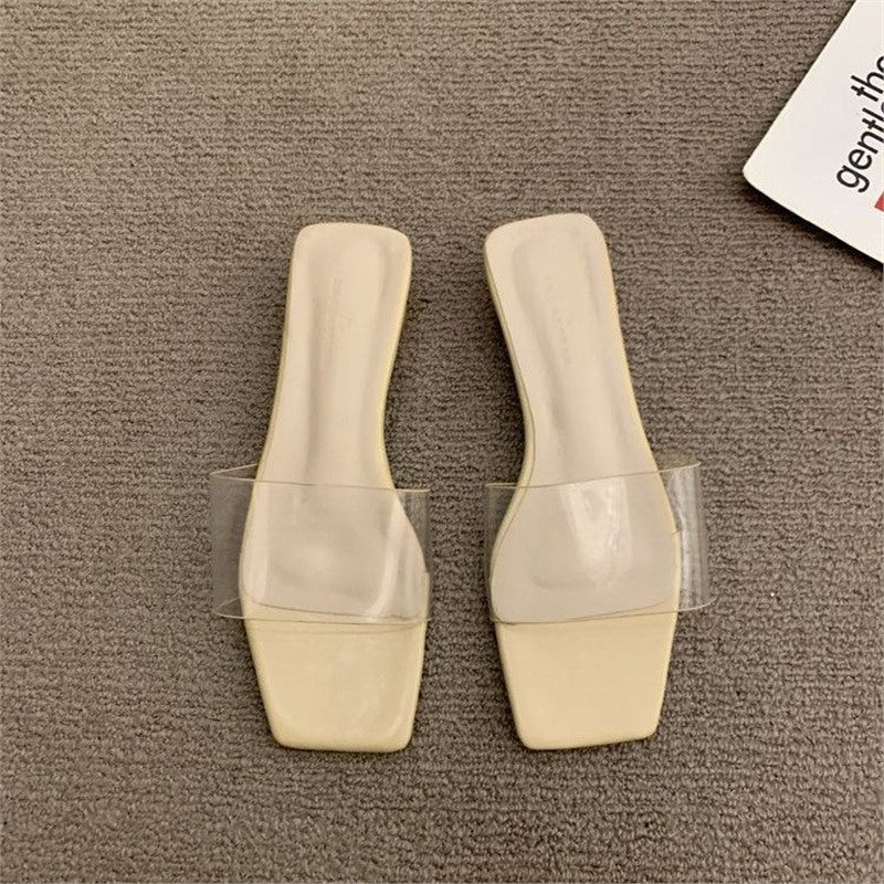 Damen elegante transparent Slipper R&B