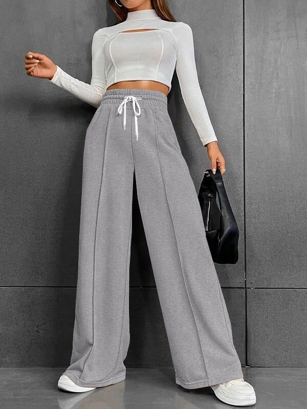 Damen weite Freizeit-Hose mit elastischem Bund und seitlichen Taschen R&B