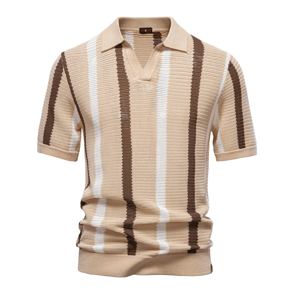 Herren Polo-Shirt mit modernem Textilmuster
