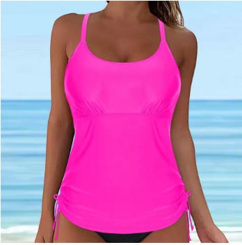Damen lässiges Tankini-Oberteil mit Schnürung R&B