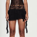 Damen Minirock mit eleganten Spitzenakzenten R&B