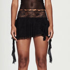 Damen Minirock mit eleganten Spitzenakzenten R&B