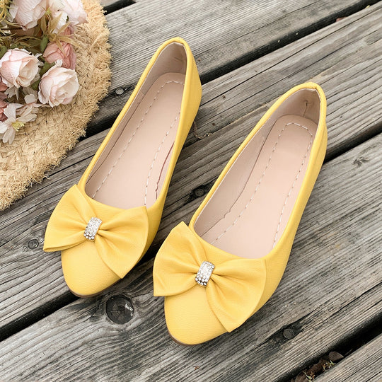 Damen Ballerinas mit großem Schmuckdetail R&B