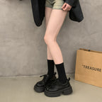 Damen Modische Chunky Sneakers mit rutschfester Sohle und breiten Schnürsenkeln R&B