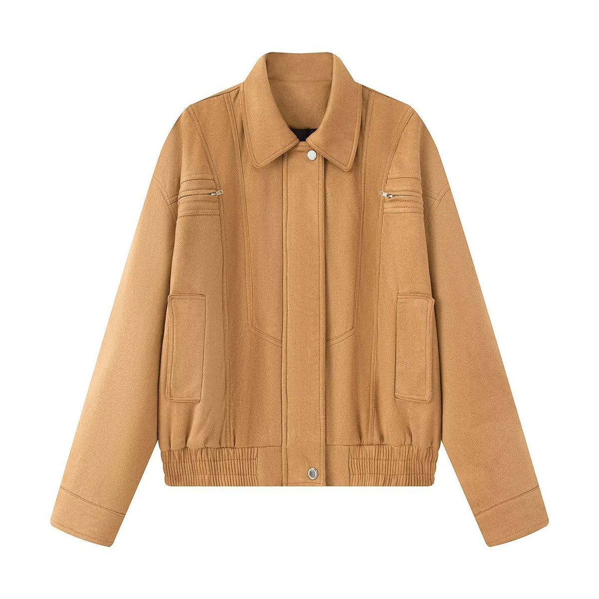 Damen Übergangsjacke im modernen Oversize-Schnitt mit praktischen Taschen R&B