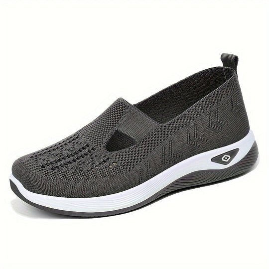 Damen Atmungsaktive Slip-On Sneakers mit elastischem Einsatz und rutschfester Sohle R&B