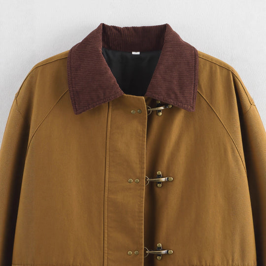 Damen utility Jacke mit dekorativen Knopfdetails R&B