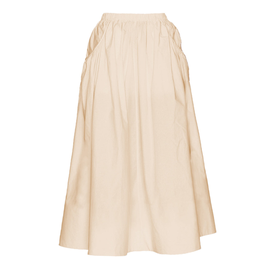 Damen Eleganter Midirock mit raffinierten Falten und elastischem Bund R&B