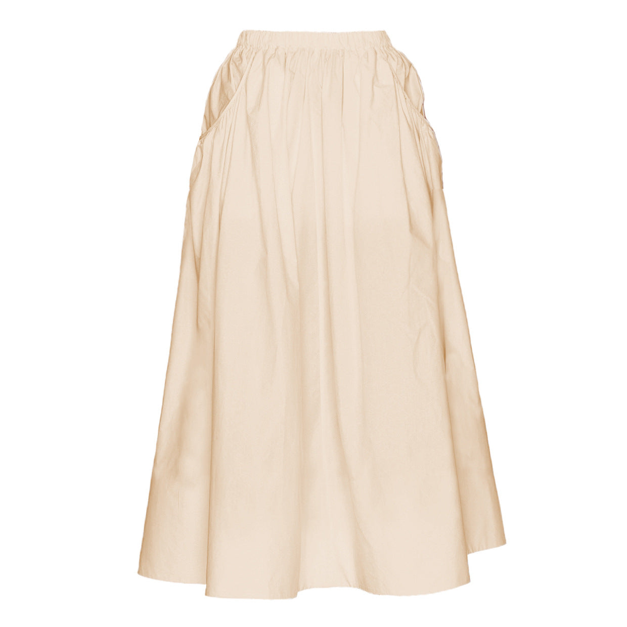 Damen Eleganter Midirock mit raffinierten Falten und elastischem Bund R&B