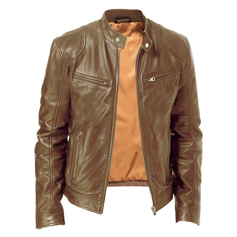 Herren Biker-Lederjacke im modernen Design