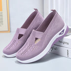 Damen Komfortable Slip-On Sneakers mit luftdurchlässigem Strickdesign R&B