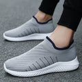 Damen Sportliche Slip-On Sneakers mit atmungsaktivem Strick-Obermaterial R&B